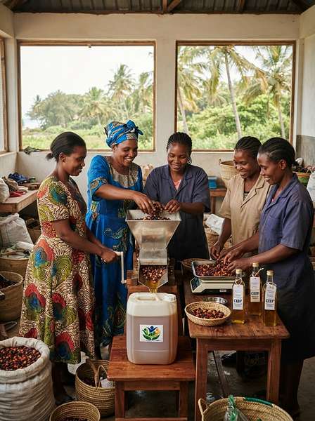 Women-led seed oil pressing and bottling enterprise