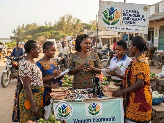 A woman entrepreneur at her market stall during a CEEF empowerment programme